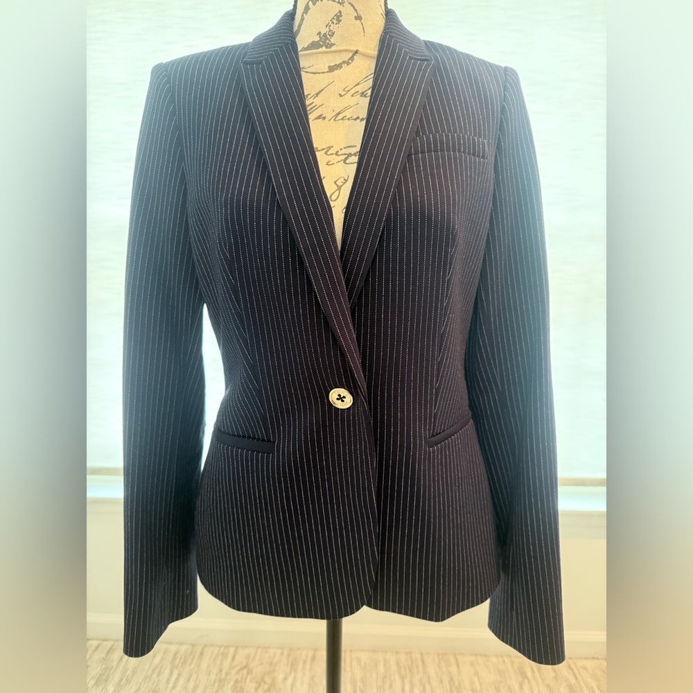 Tommy Hilfiger Dark Blue Pinstripe Blazer